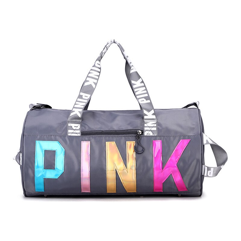 PINK Waterproof Women Travel Bag Sports Gym