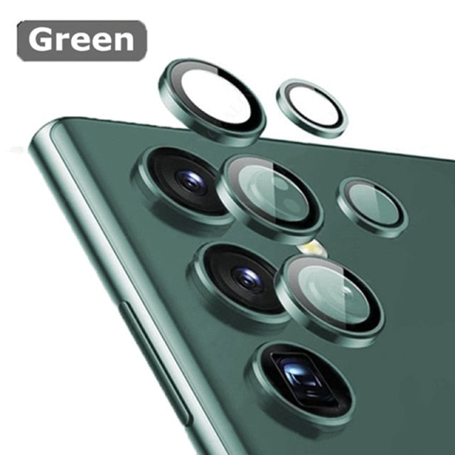 For Samsung Galaxy S23 Ultra Camera Lens Protectors Metal Camera Ring Case Tempered Glass For Samsung S22Ultra 5G Protective Cap