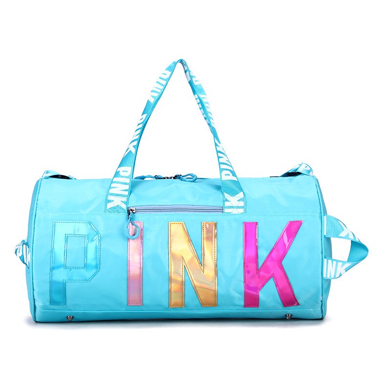 PINK Waterproof Women Travel Bag Sports Gym