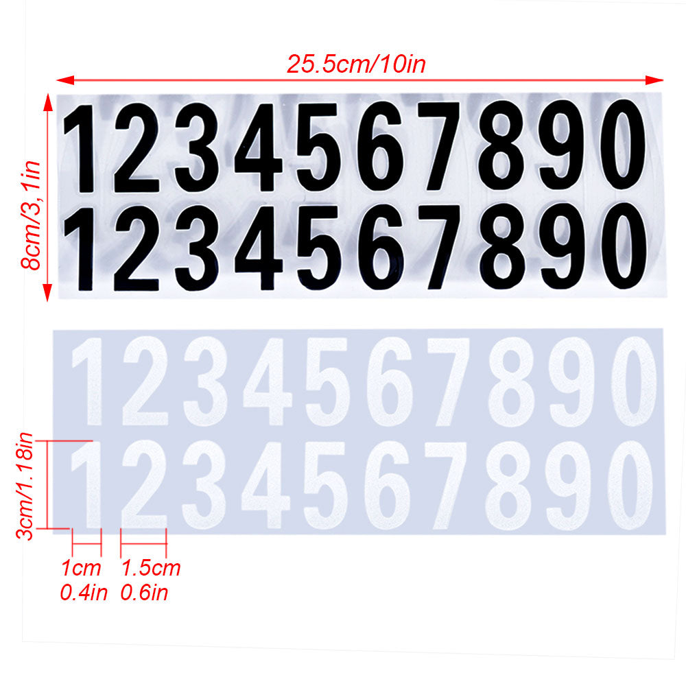 Number Car Reflective Stickers