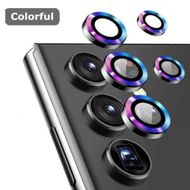 For Samsung Galaxy S23 Ultra Camera Lens Protectors Metal Camera Ring Case Tempered Glass For Samsung S22Ultra 5G Protective Cap