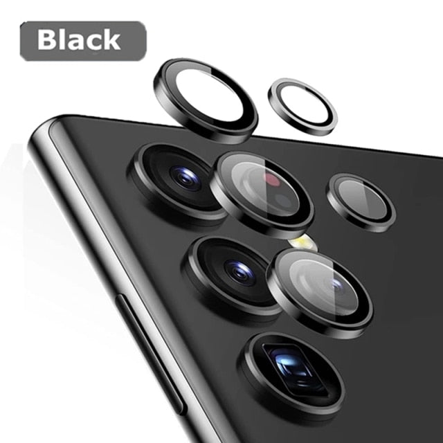 For Samsung Galaxy S23 Ultra Camera Lens Protectors Metal Camera Ring Case Tempered Glass For Samsung S22Ultra 5G Protective Cap