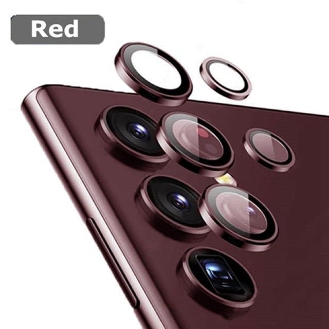 For Samsung Galaxy S23 Ultra Camera Lens Protectors Metal Camera Ring Case Tempered Glass For Samsung S22Ultra 5G Protective Cap